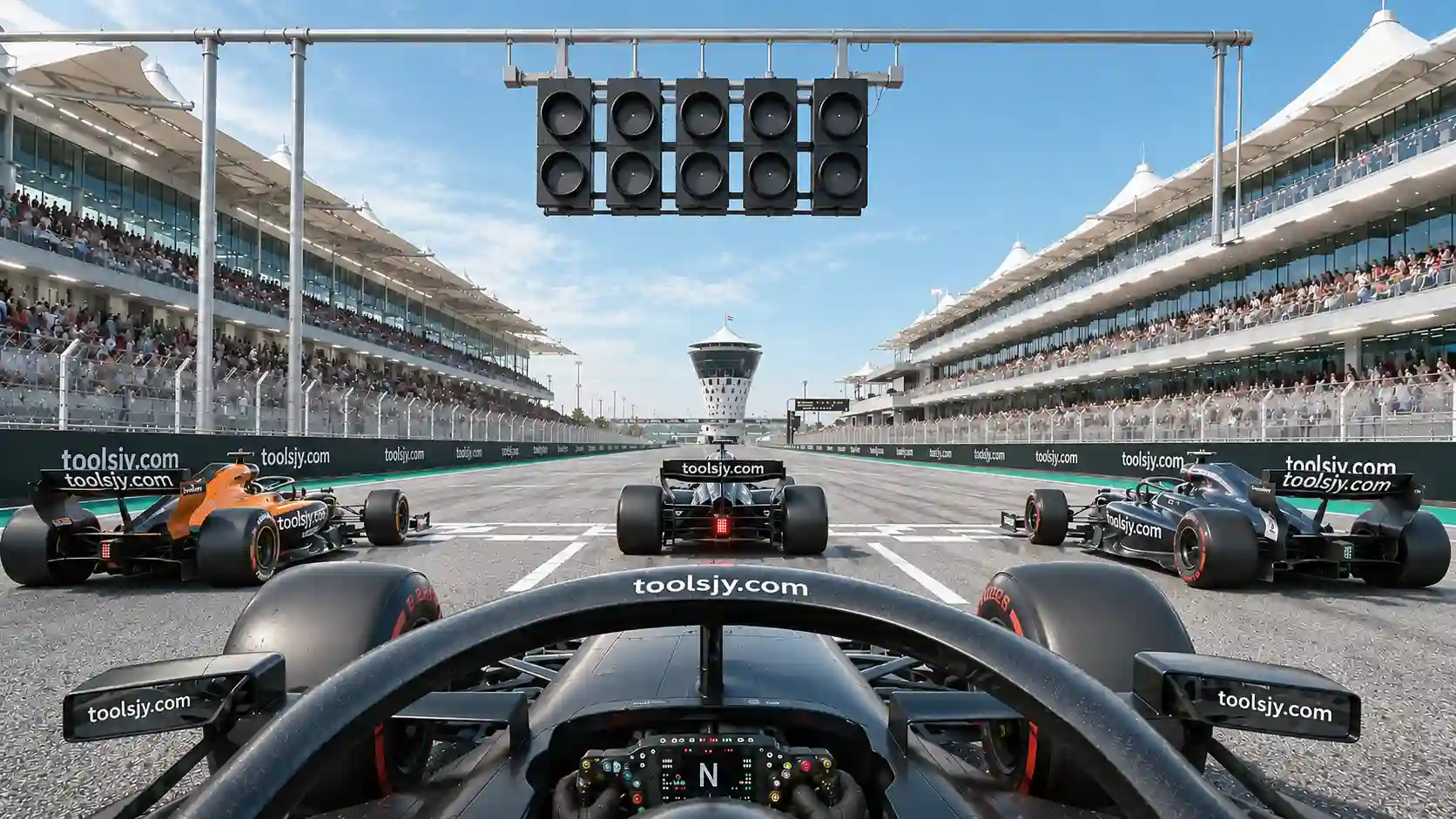 F1 cockpit start lights background